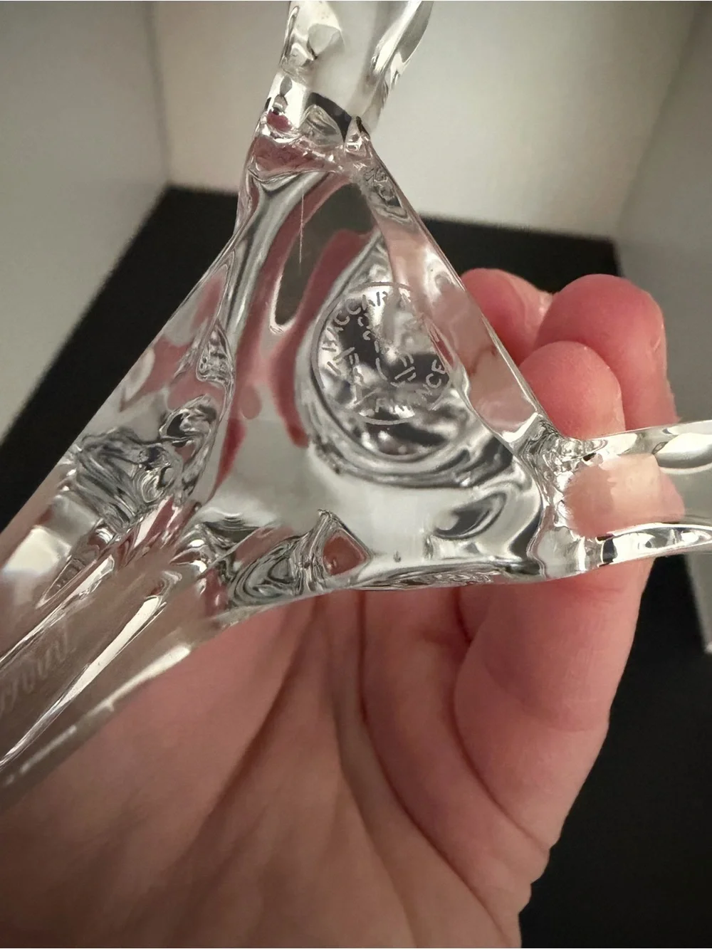 Baccarat France Clear Crystal Acrobatic Playing Cat Figurine Animal